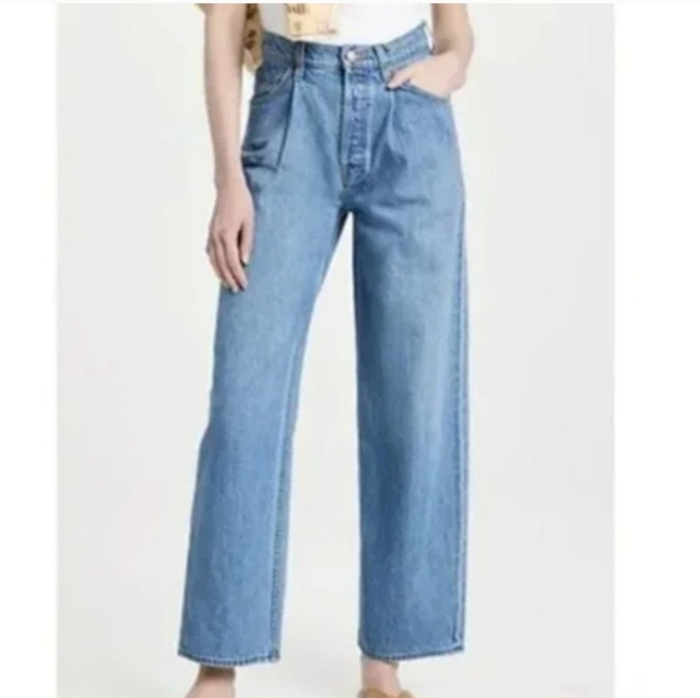 Copy MOTHER Snacks! The Pleated Fun Dip Puddle Jeans Sz 29 NWT inseam Approx 30"